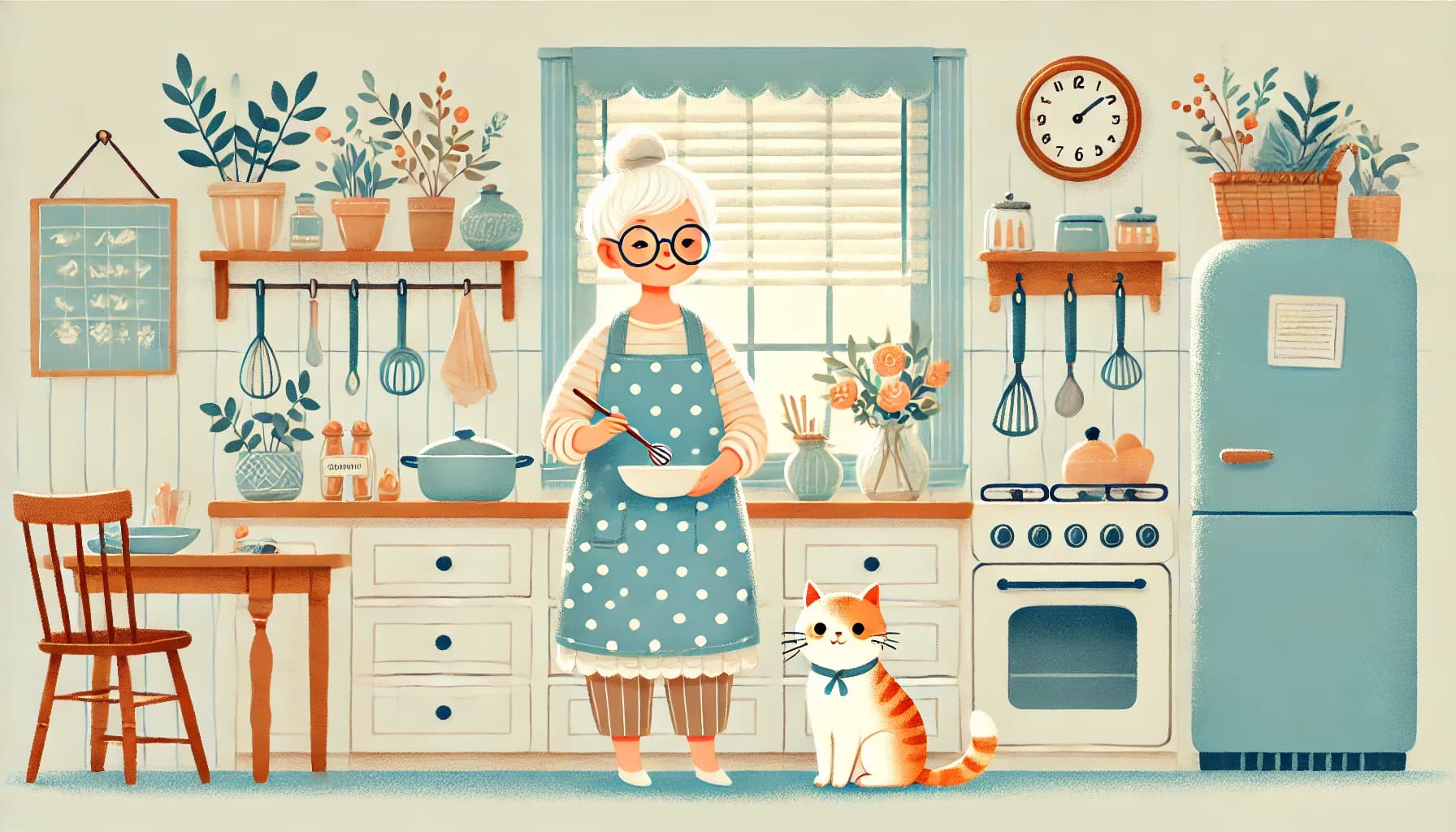 Granny B in her kitchen